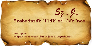 Szabadszállási János névjegykártya