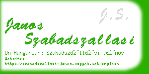 janos szabadszallasi business card